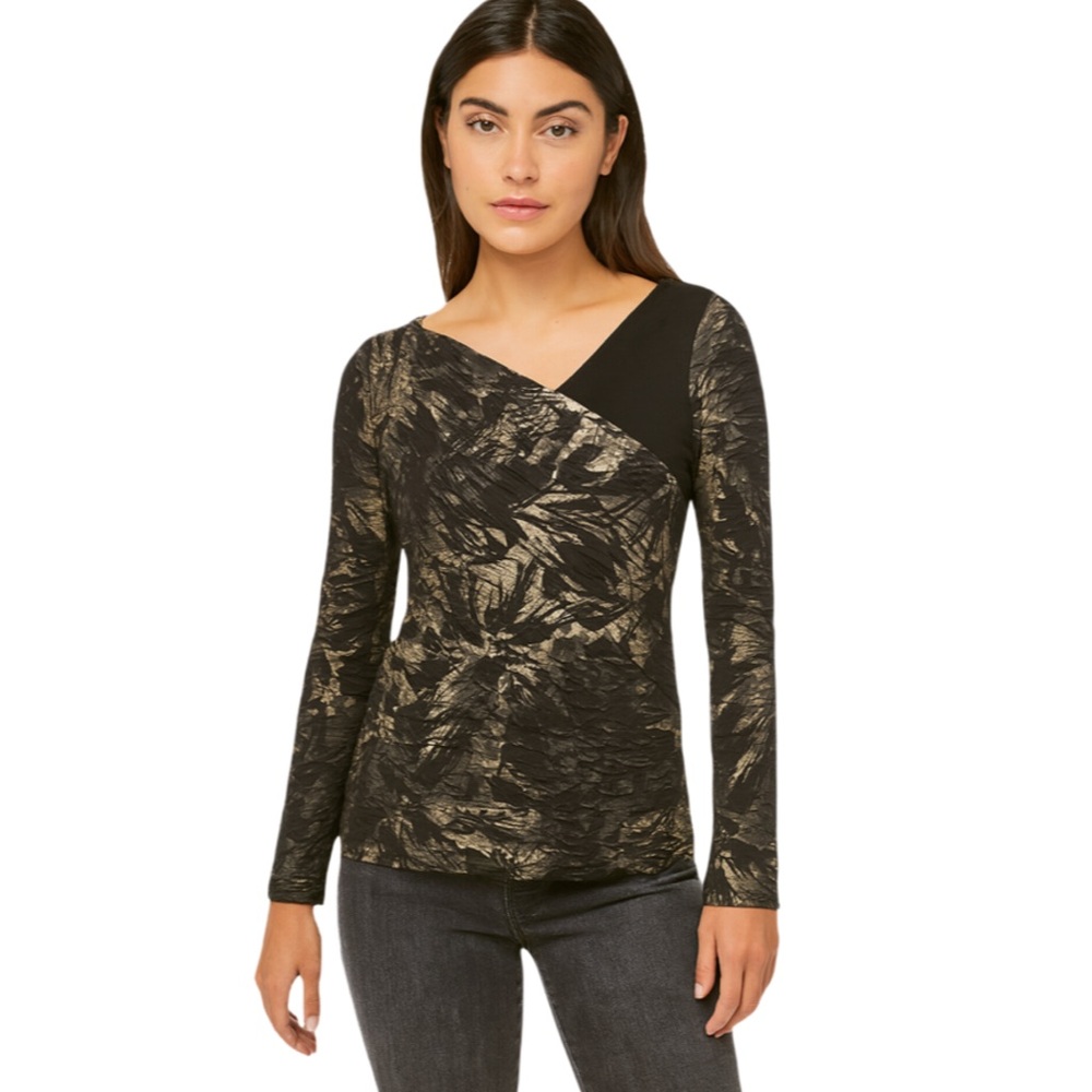 Vintage Y2K printed‎ stretch top with mesh  panel small